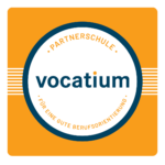 Logo von Vocatium in blau-weiß und außenrum orange