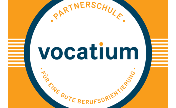 Logo von Vocatium in blau-weiß und außenrum orange