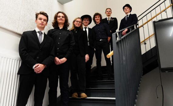 Die Physiker kurz vor der Aufführung