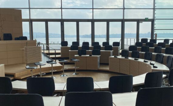 Plenarsaal im Kieler Landtag.