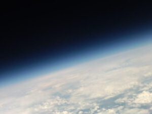Aufnahme der Kamera des Stratosphärenballons Aufnahme der Kamera des Stratosphärenballons